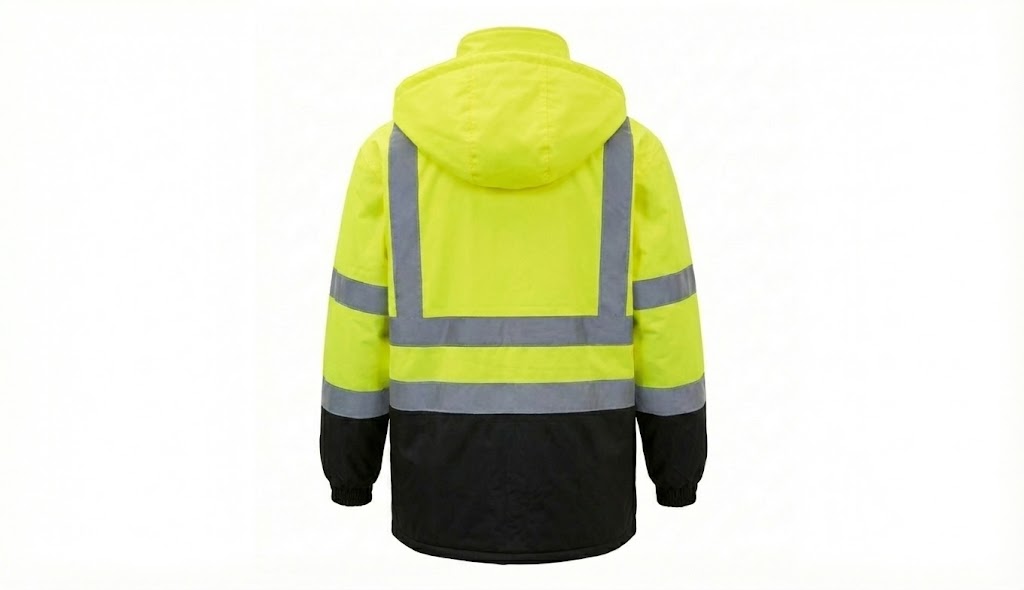 Waterproof & Snow-Proof Safety Jacket with Hood | Lemon and Black